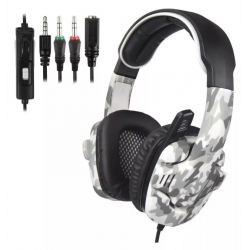Auricular Headset Sades 708Gt Camuflado Blanco
