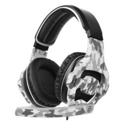 Auricular Headset Sades 810 Camuflado Blanco i450