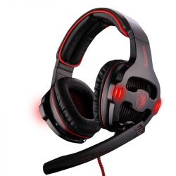 Auricular Headset Sades 903 Negro Rojo i450