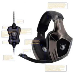 Auricular Headset Sades A60 Bronce i450