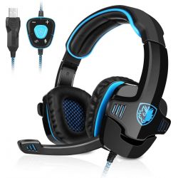 Auricular Headset Sades 901 Negro Azul i450