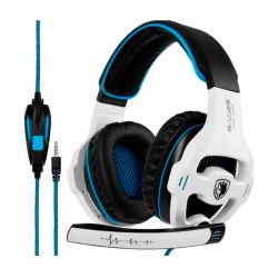 Auricular Headset Sades 810 Negro Blanco i450