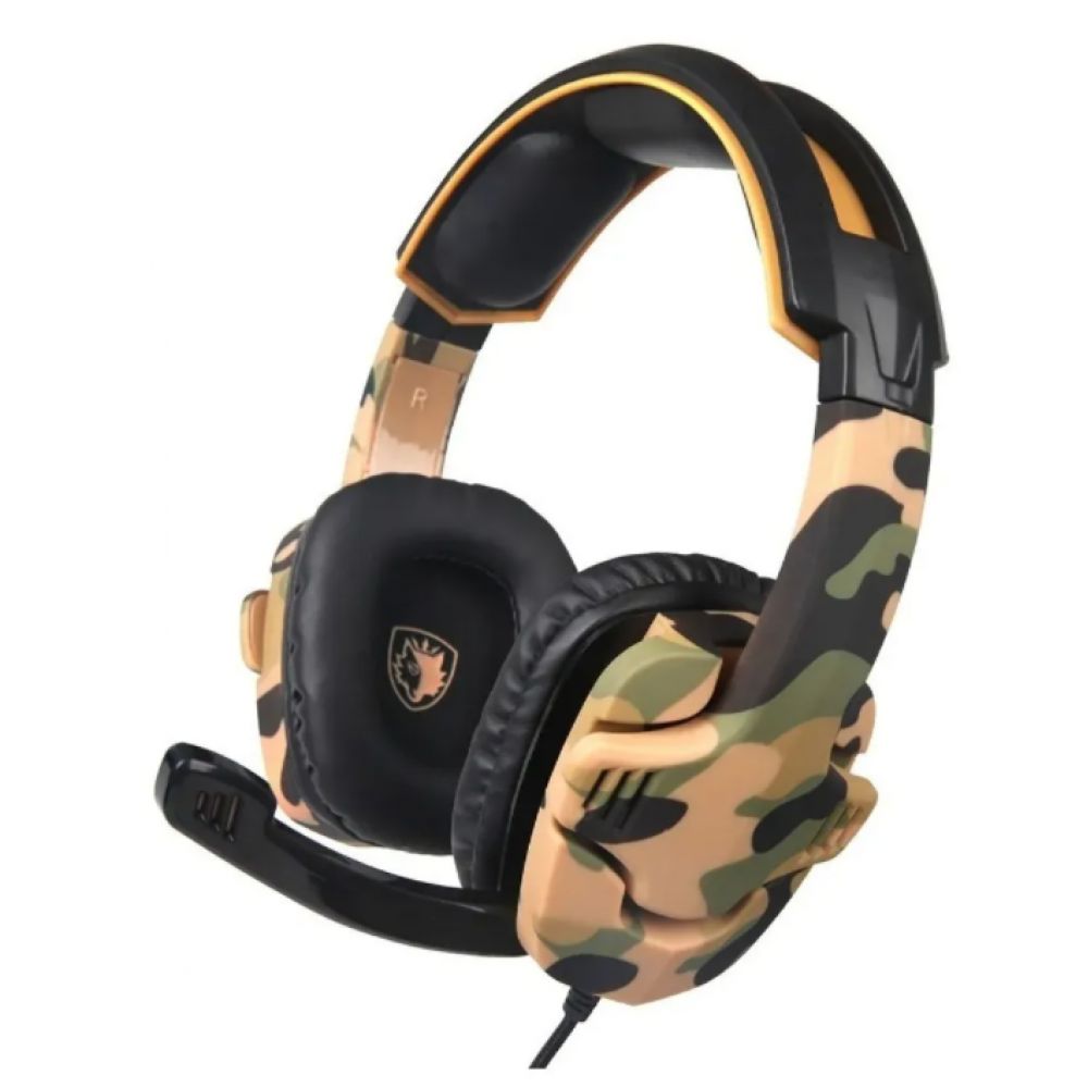 Auricular Headset Sades 930 Camuflado Amarillo i3