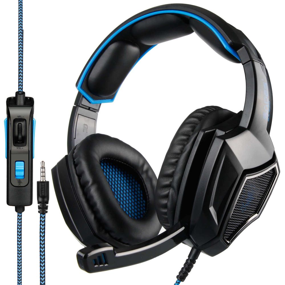 Auricular Headset Sades 920 Plus Negro Azul i3