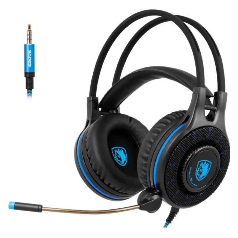 Auricular Headset Sades 936 Negro Azul i3